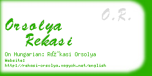 orsolya rekasi business card